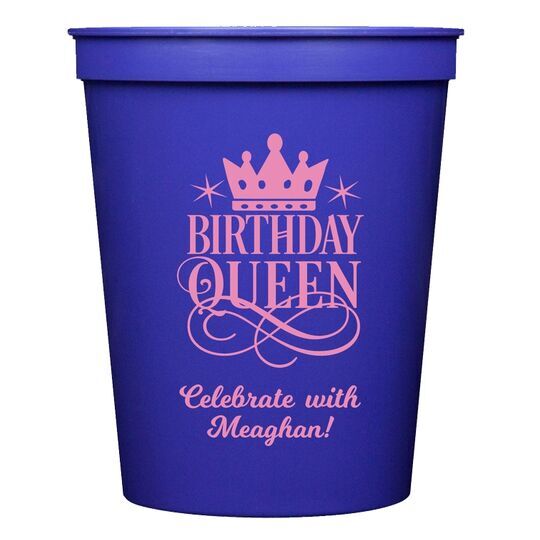 Birthday Queen Stadium Cups